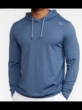 Men's NEW Blue RHOBACK Hesi Performance Hoodie Shirt - XL